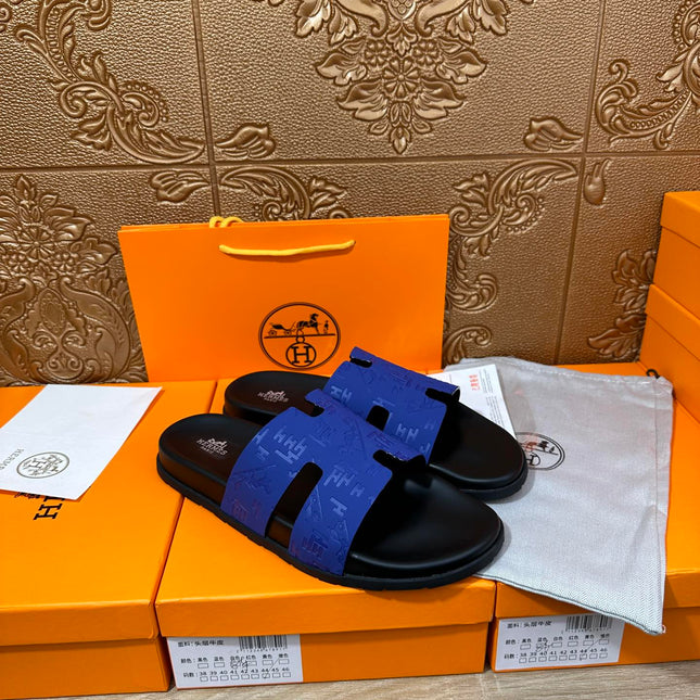 HM IZMIR SLIPPER COBALT CALFSKIN