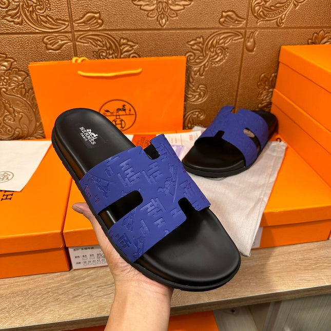 HM IZMIR SLIPPER COBALT CALFSKIN