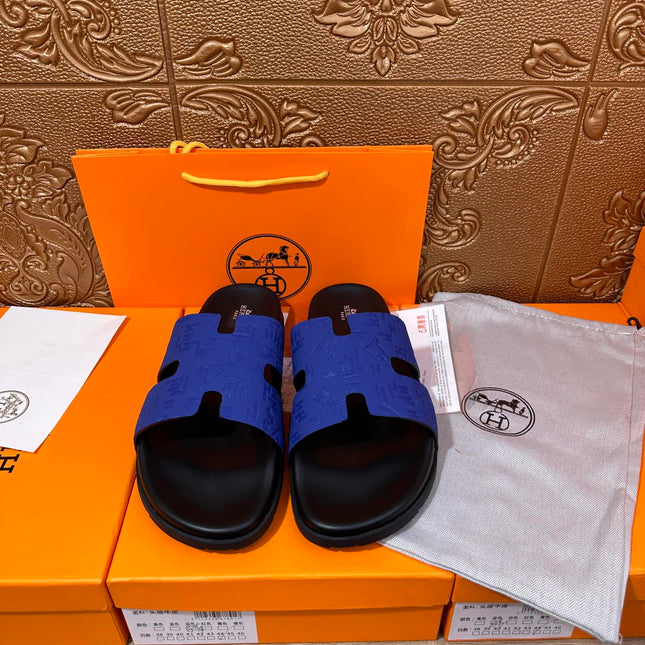 HM IZMIR SLIPPER COBALT CALFSKIN