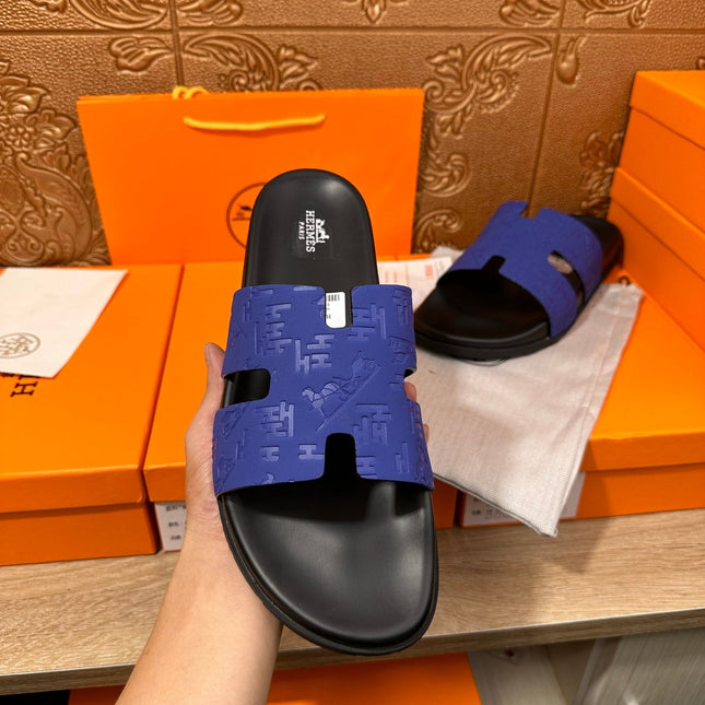 HM IZMIR SLIPPER COBALT CALFSKIN