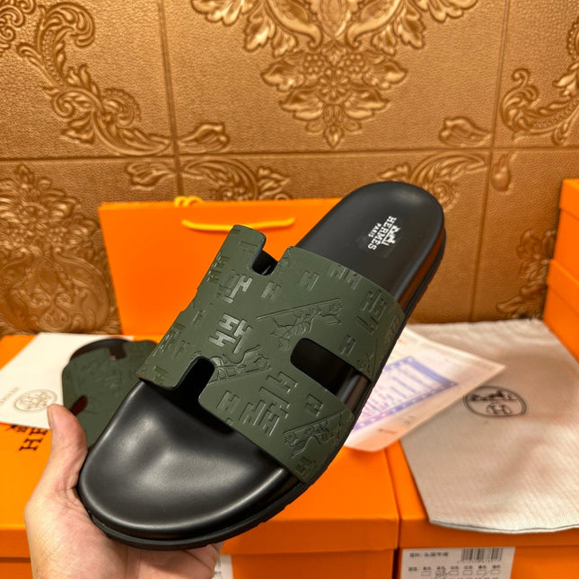 HM IZMIR SLIPPER PEACOCK CALFSKIN