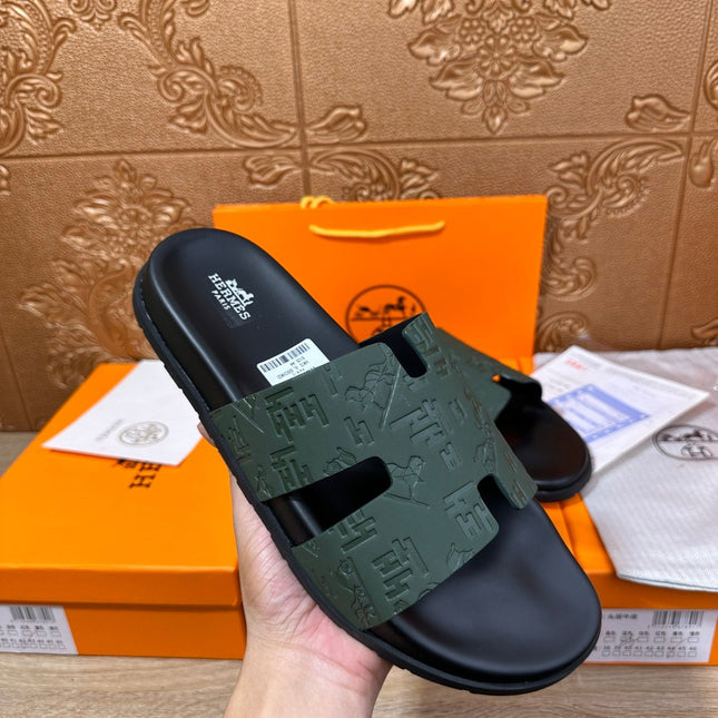 HM IZMIR SLIPPER PEACOCK CALFSKIN