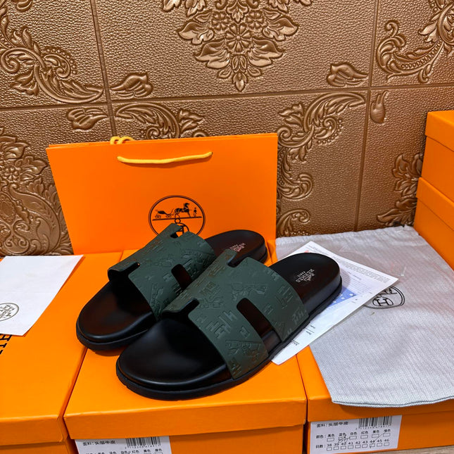 HM IZMIR SLIPPER PEACOCK CALFSKIN