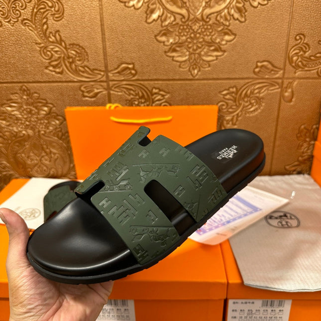 HM IZMIR SLIPPER PEACOCK CALFSKIN