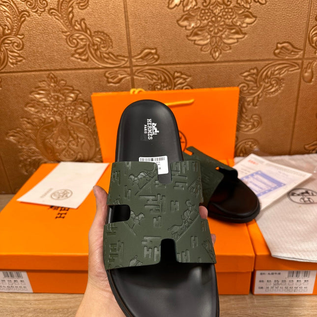 HM IZMIR SLIPPER PEACOCK CALFSKIN