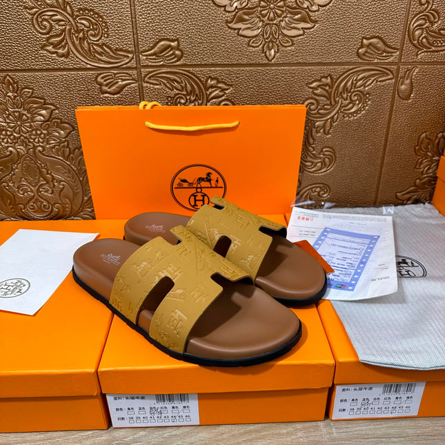 HM IZMIR SLIPPER SAFFRON CALFSKIN