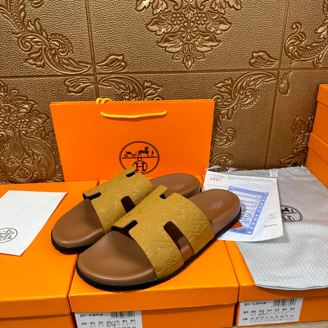 HM IZMIR SLIPPER SAFFRON CALFSKIN