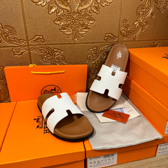 HM IZMIR SLIPPER WHITE CALFSKIN