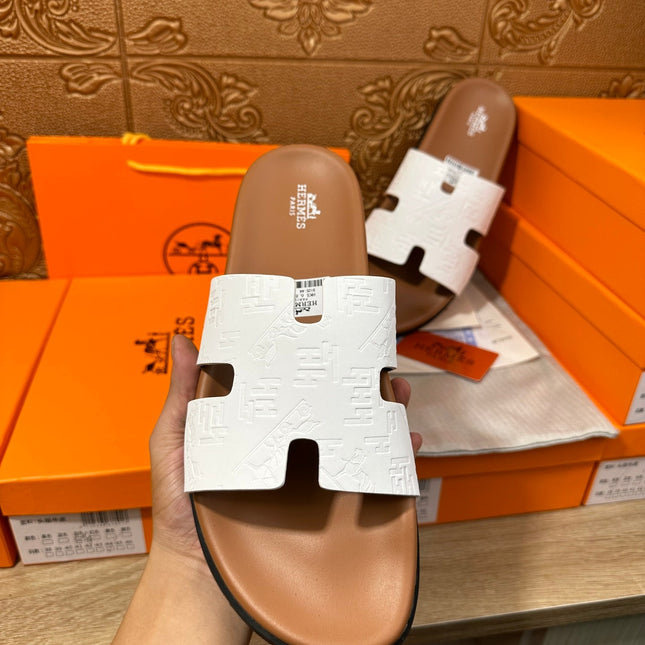 HM IZMIR SLIPPER WHITE CALFSKIN