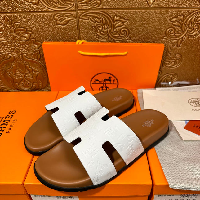 HM IZMIR SLIPPER WHITE CALFSKIN