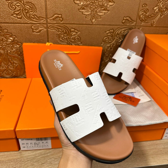 HM IZMIR SLIPPER WHITE CALFSKIN