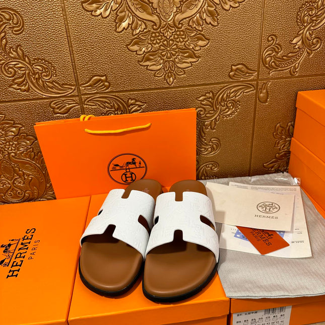 HM IZMIR SLIPPER WHITE CALFSKIN