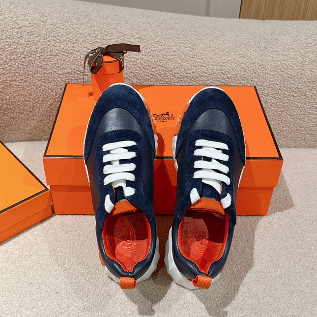 MAINLAND SNEAKER IN NAVY BLUE SUEDE AND CALFSKIN 959294