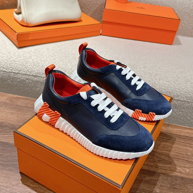 MAINLAND SNEAKER IN NAVY BLUE SUEDE AND CALFSKIN 959294