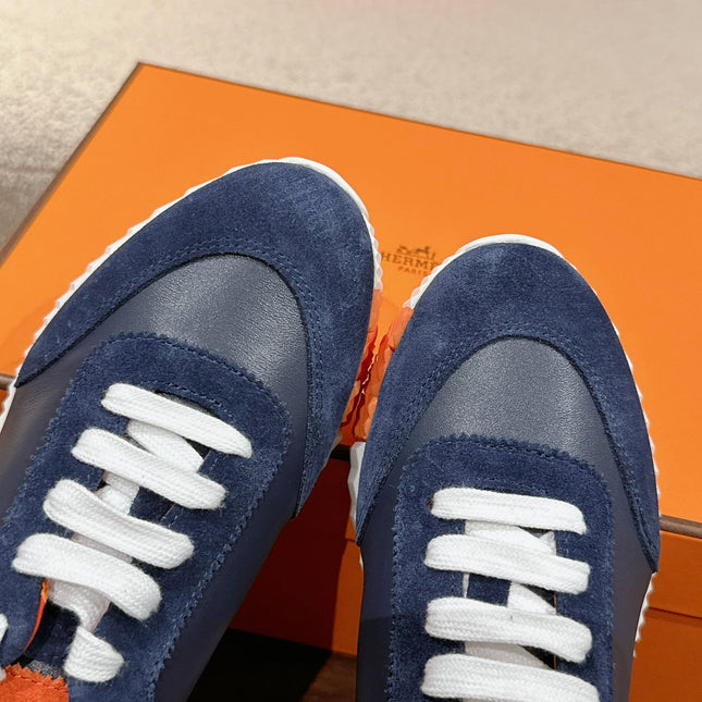 MAINLAND SNEAKER IN NAVY BLUE SUEDE AND CALFSKIN 959294