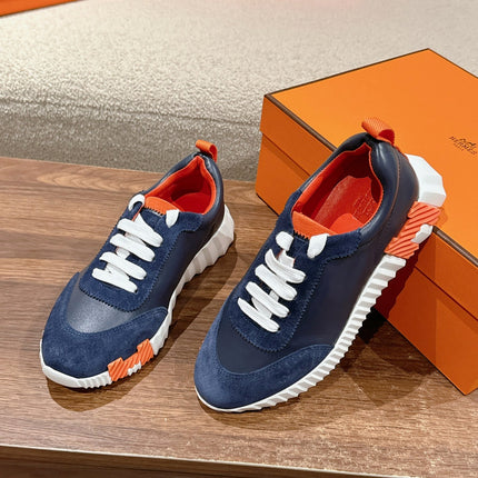 MAINLAND SNEAKER IN NAVY BLUE SUEDE AND CALFSKIN 959294