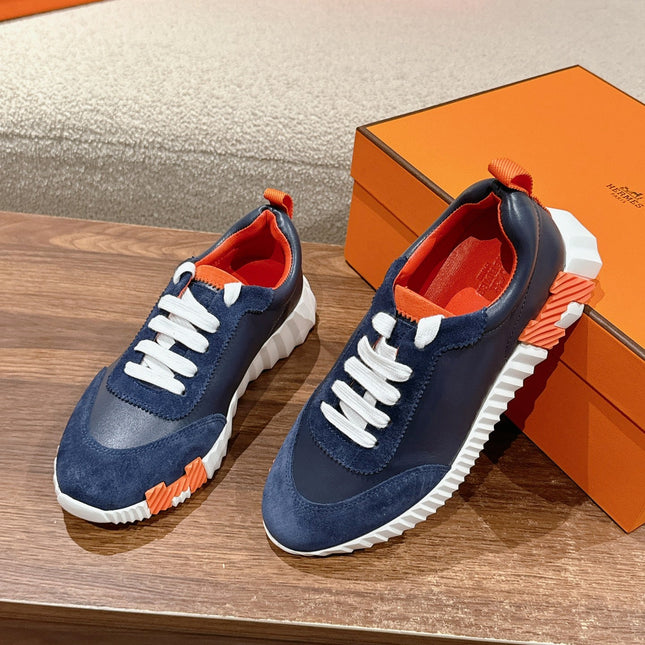 MAINLAND SNEAKER IN NAVY BLUE SUEDE AND CALFSKIN 959294