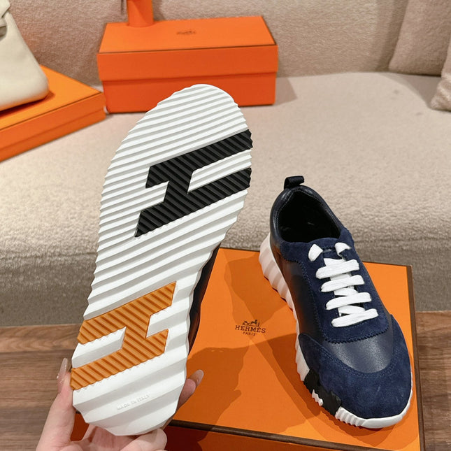 MAINLAND SNEAKER IN NAVY BLUE SUEDE AND CALFSKIN 959296