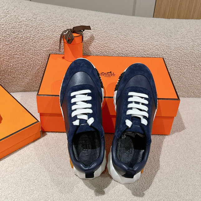 MAINLAND SNEAKER IN NAVY BLUE SUEDE AND CALFSKIN 959296