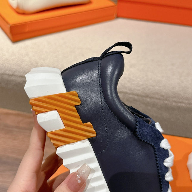 MAINLAND SNEAKER IN NAVY BLUE SUEDE AND CALFSKIN 959296