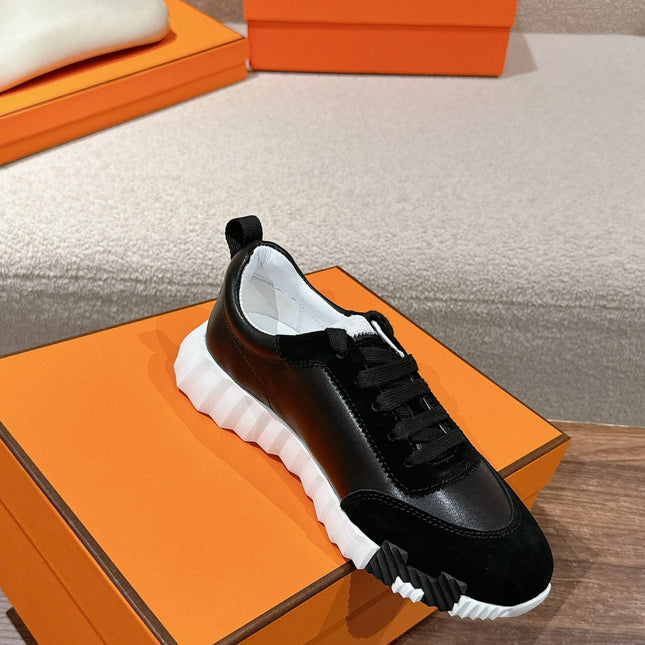 MAINLAND SNEAKER IN BLACK SUEDE AND CALFSKIN