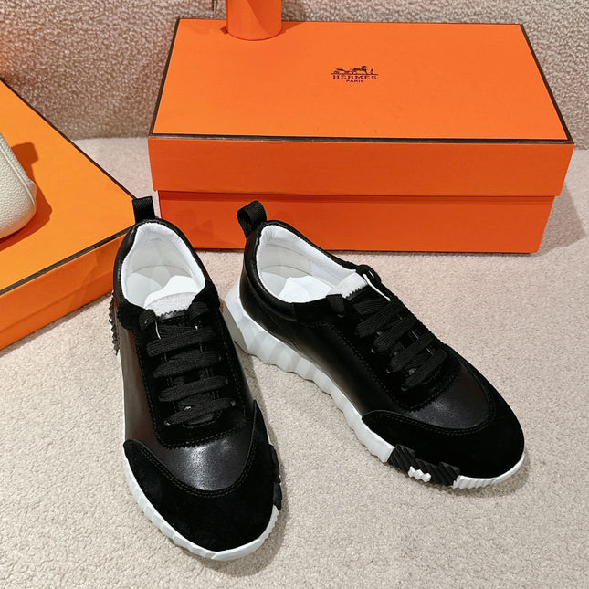 MAINLAND SNEAKER IN BLACK SUEDE AND CALFSKIN