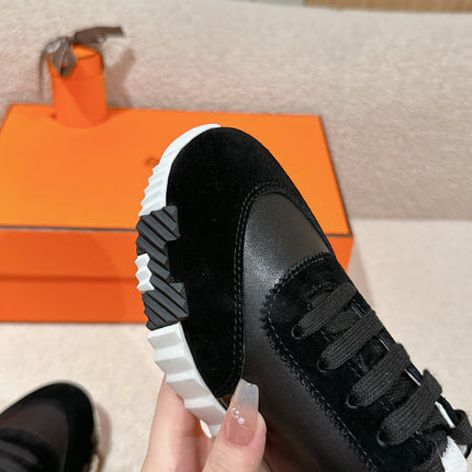 MAINLAND SNEAKER IN BLACK SUEDE AND CALFSKIN