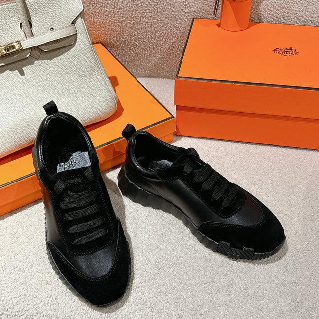 MAINLAND SNEAKER IN FULL BLACK SUEDE AND CALFSKIN