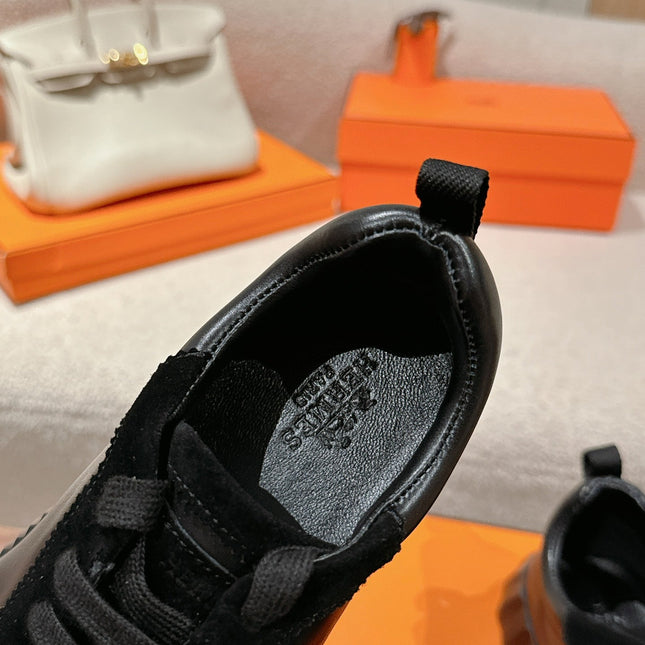 MAINLAND SNEAKER IN FULL BLACK SUEDE AND CALFSKIN