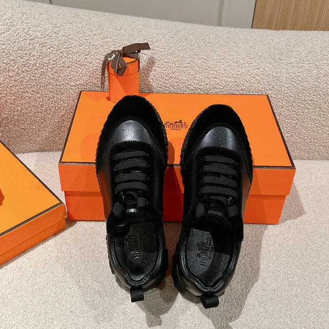 MAINLAND SNEAKER IN FULL BLACK SUEDE AND CALFSKIN