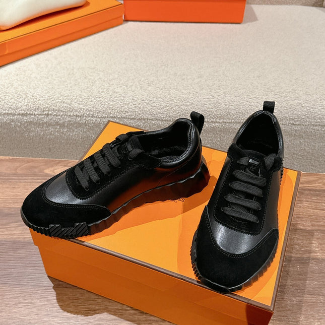 MAINLAND SNEAKER IN FULL BLACK SUEDE AND CALFSKIN