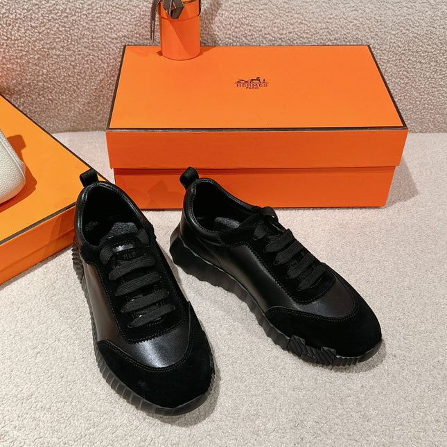 MAINLAND SNEAKER IN FULL BLACK SUEDE AND CALFSKIN