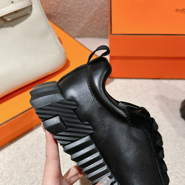 MAINLAND SNEAKER IN FULL BLACK SUEDE AND CALFSKIN