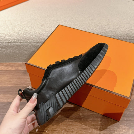 MAINLAND SNEAKER IN FULL BLACK SUEDE AND CALFSKIN