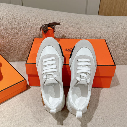 MAINLAND SNEAKER IN PALE GRAY SUEDE AND WHITE CALFSKIN 959308