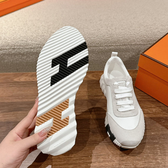 MAINLAND SNEAKER IN PALE GRAY SUEDE AND WHITE CALFSKIN 959308