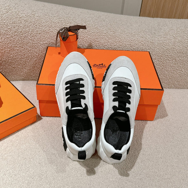 MAINLAND SNEAKER IN PALE GRAY SUEDE AND WHITE CALFSKIN