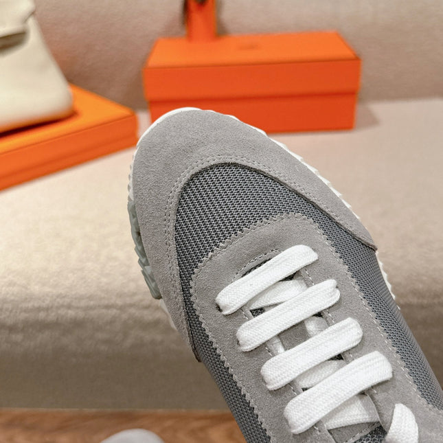 MAINLAND SNEAKER IN ASH GRAY SUEDE AND SHARK GRAY BREATHABLE MESH FABRIC 959350