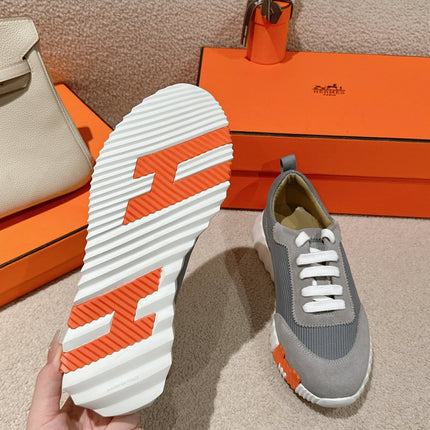 MAINLAND SNEAKER IN ASH GRAY SUEDE AND SHARK GRAY BREATHABLE MESH FABRIC