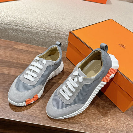 MAINLAND SNEAKER IN ASH GRAY SUEDE AND SHARK GRAY BREATHABLE MESH FABRIC