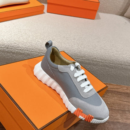 MAINLAND SNEAKER IN ASH GRAY SUEDE AND SHARK GRAY BREATHABLE MESH FABRIC