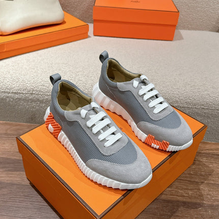 MAINLAND SNEAKER IN ASH GRAY SUEDE AND SHARK GRAY BREATHABLE MESH FABRIC