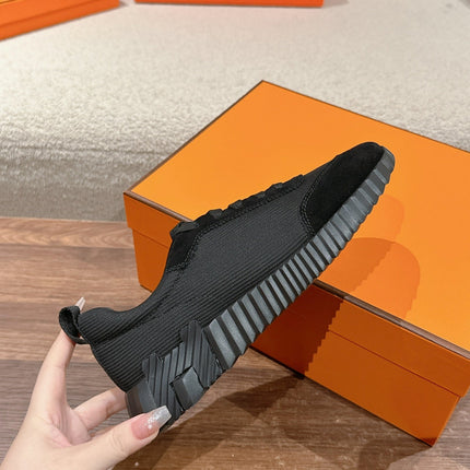 MAINLAND SNEAKER IN FULL BLACK SUEDE AND BREATHABLE MESH FABRIC