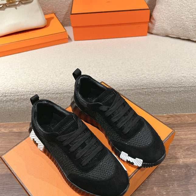 MAINLAND SNEAKER IN BLACK SUEDE AND BREATHABLE MESH FABRIC