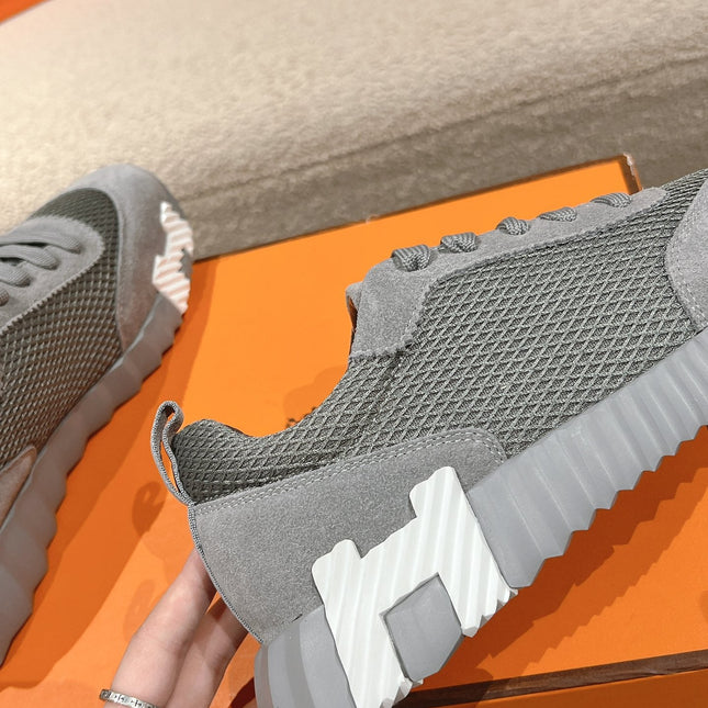 MAINLAND SNEAKER IN MOUSE GRAY SUEDE AND BREATHABLE MESH FABRIC