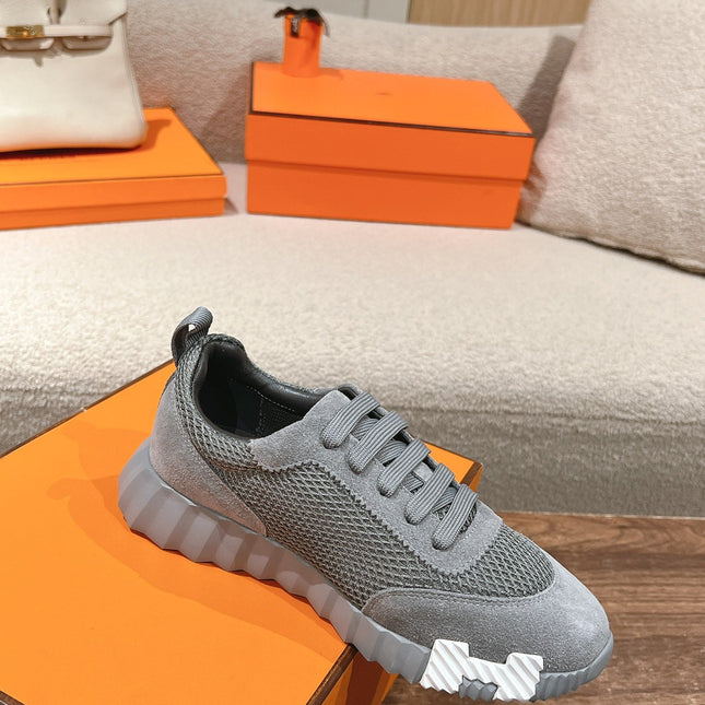 MAINLAND SNEAKER IN MOUSE GRAY SUEDE AND BREATHABLE MESH FABRIC