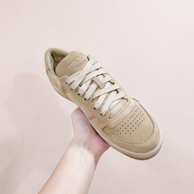 PRA DOWNTOWN PERFORATED SNEAKERS BEIGE SUEDE