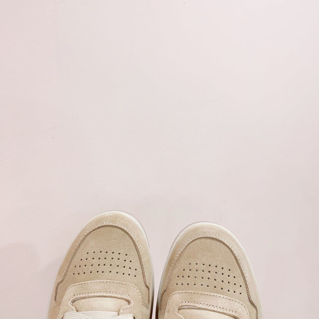 PRA DOWNTOWN PERFORATED SNEAKERS BEIGE SUEDE