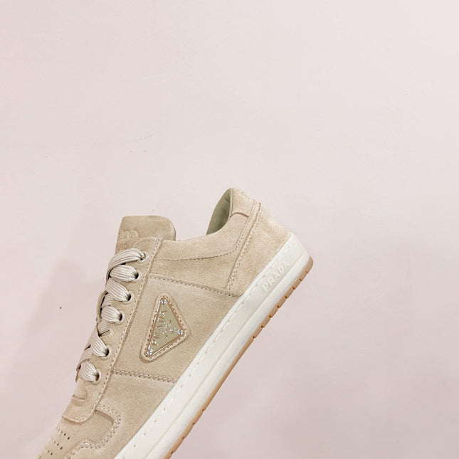 PRA DOWNTOWN PERFORATED SNEAKERS BEIGE SUEDE