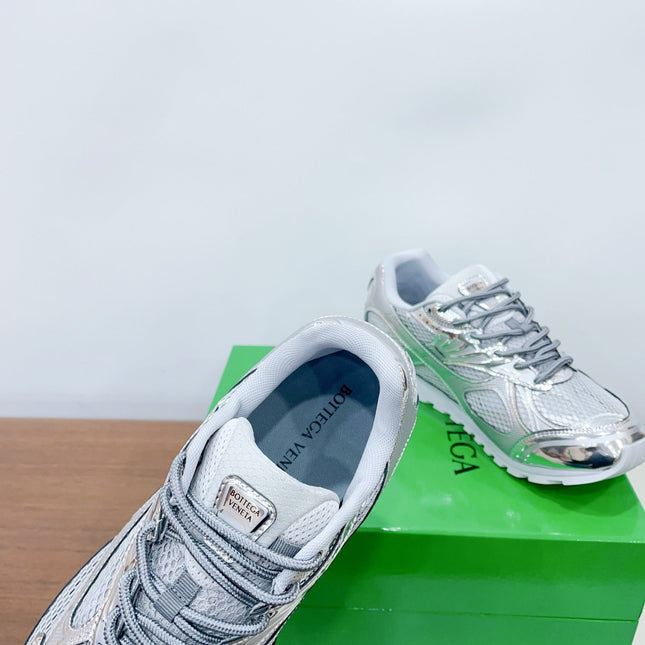 ORBIT SNEAKER IN SILVER TECHNICAL FABRIC AND METALLIC MESH